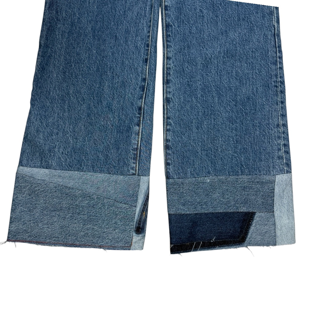 Reworked Patchwork “The Farrah Hi-Rise Wide Leg” in size 23