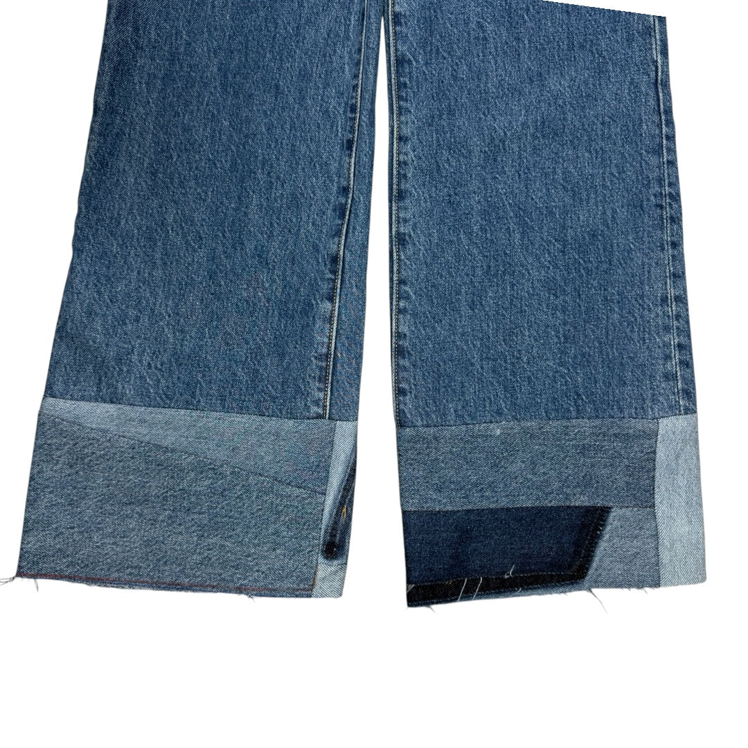 Reworked Patchwork “The Farrah Hi-Rise Wide Leg” in size 23