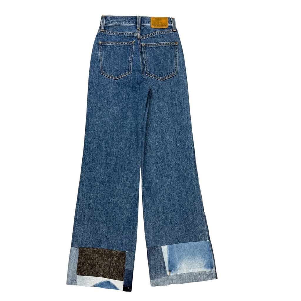 Reworked Patchwork “The Farrah Hi-Rise Wide Leg” in size 23