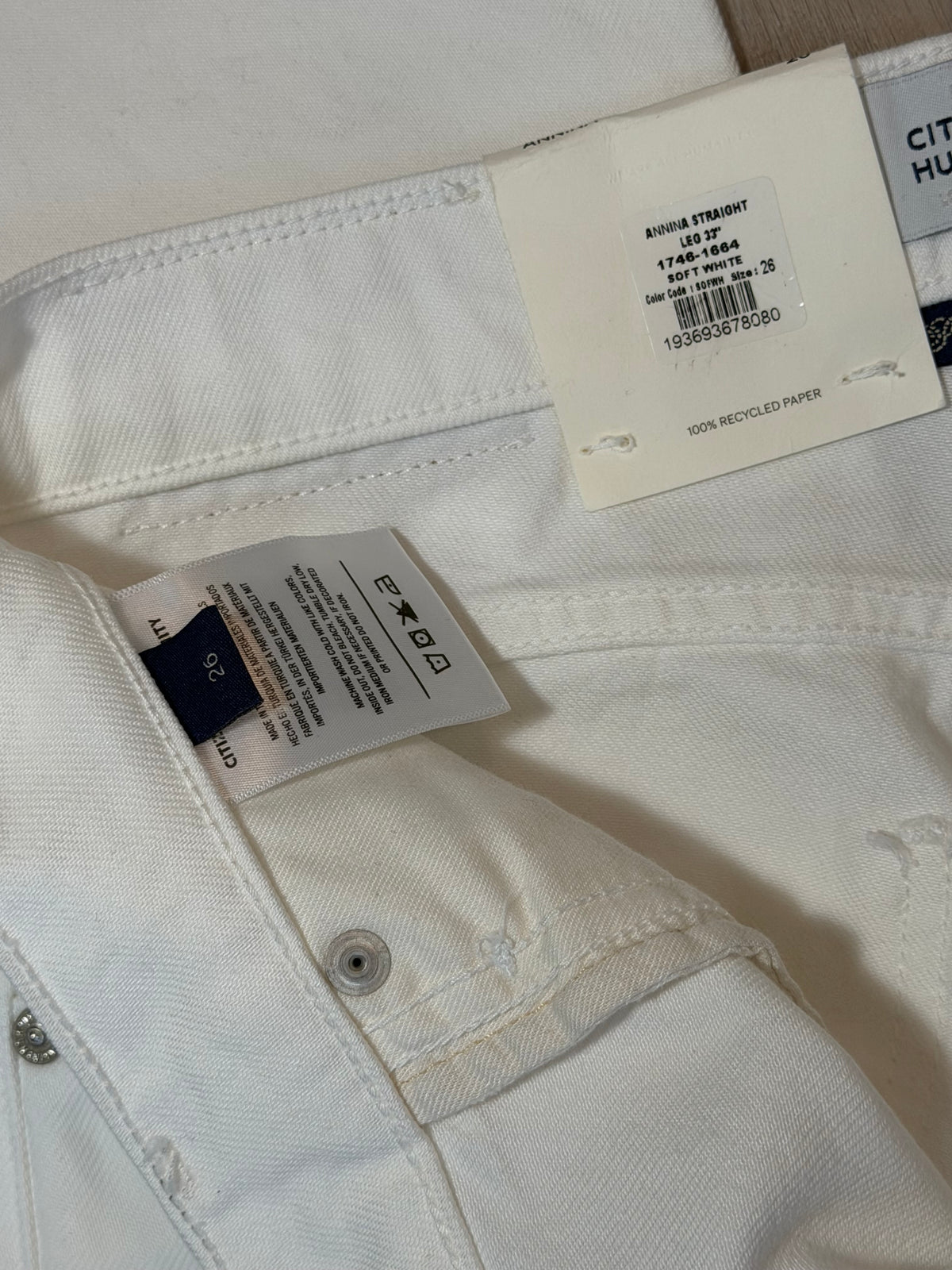 Citizens of Humanity Annina in white size 25