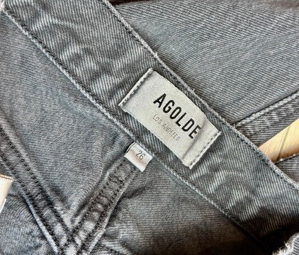 Two Color Panels Jeans High Rise wide leg black and grey size 26