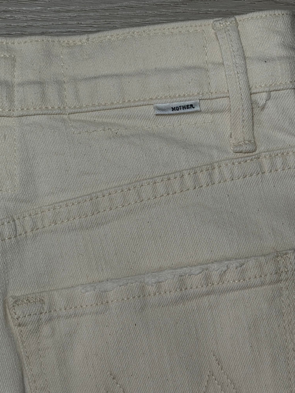 MOTHER Cream half pipe Bermuda fray 23