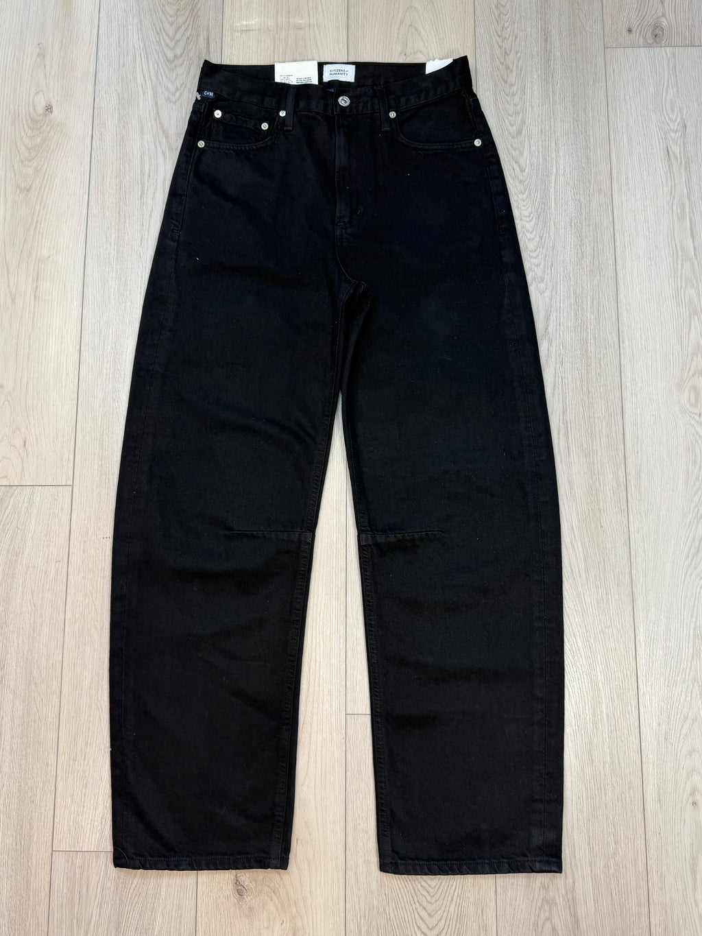 Miro Long Relaxed Jean In Solid Black