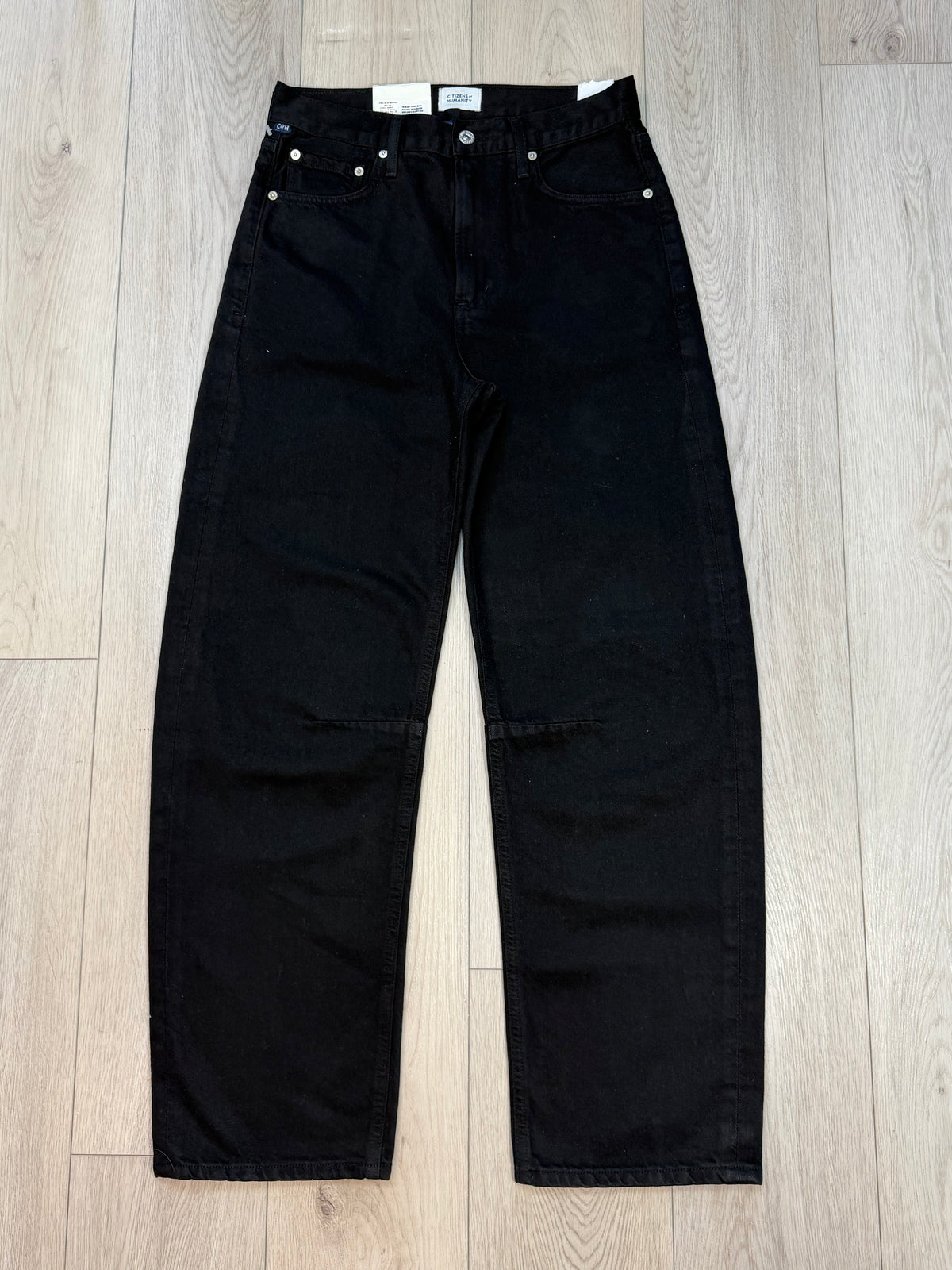 Miro Long Relaxed Jean In Solid Black