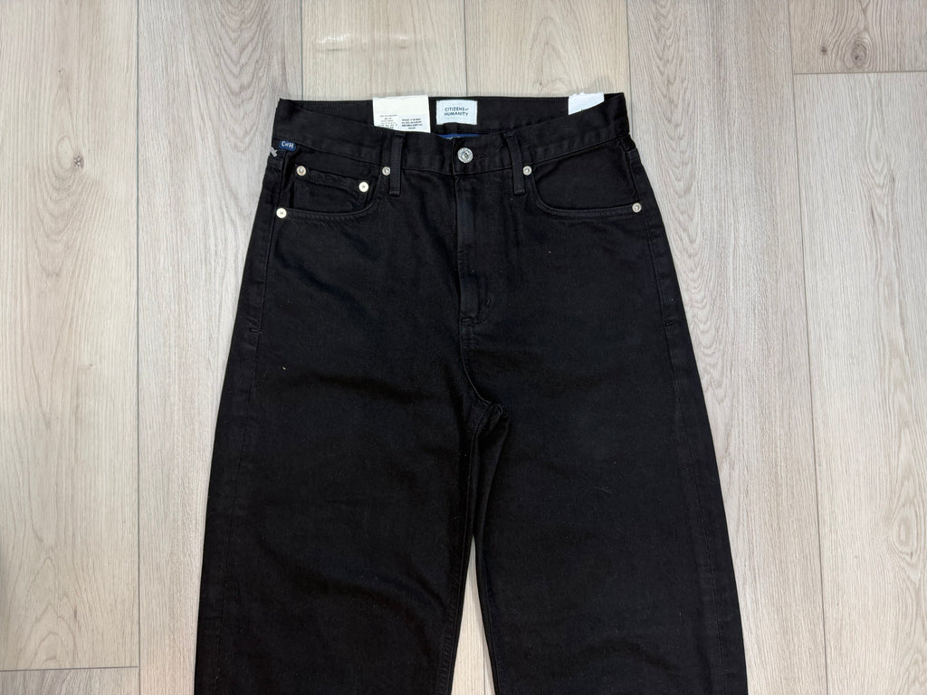 Miro Long Relaxed Jean In Solid Black
