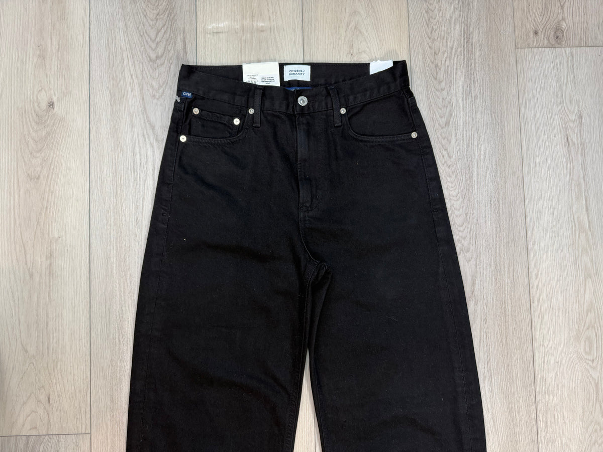 Miro Long Relaxed Jean In Solid Black