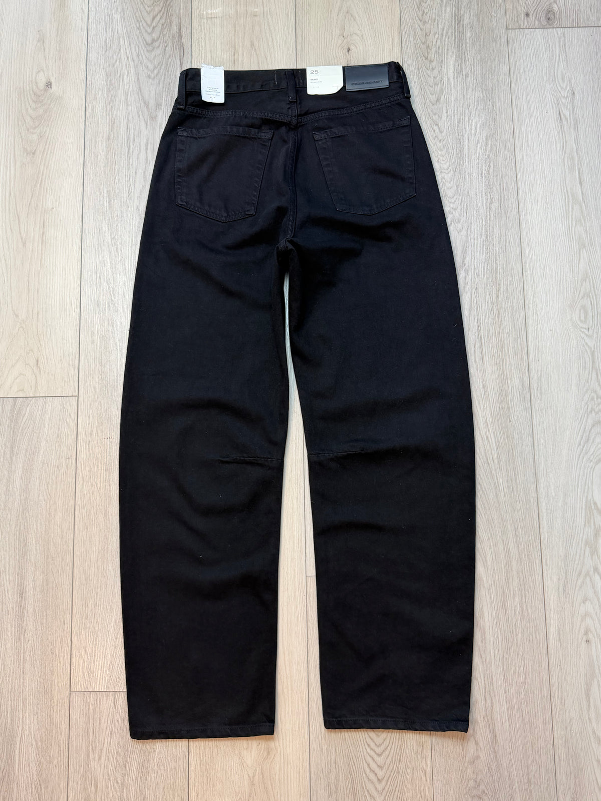 Miro Long Relaxed Jean In Solid Black