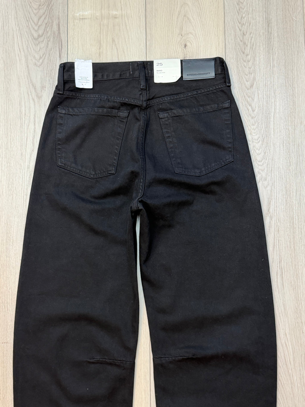 Miro Long Relaxed Jean In Solid Black