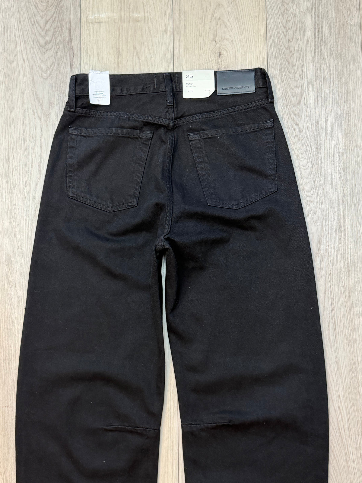Miro Long Relaxed Jean In Solid Black