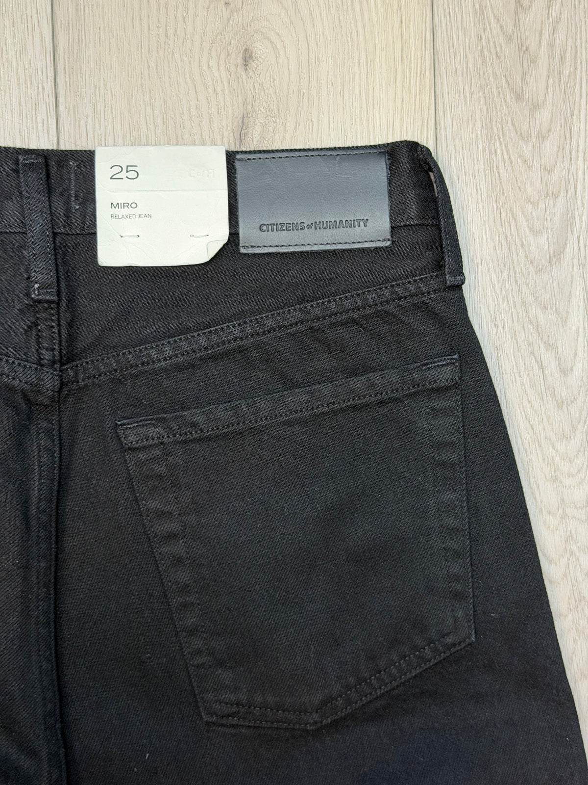 Miro Long Relaxed Jean In Solid Black