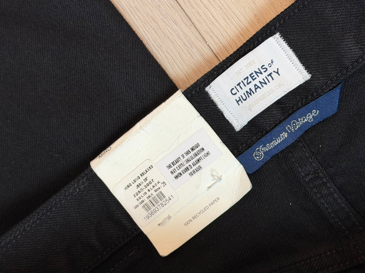 Miro Long Relaxed Jean In Solid Black