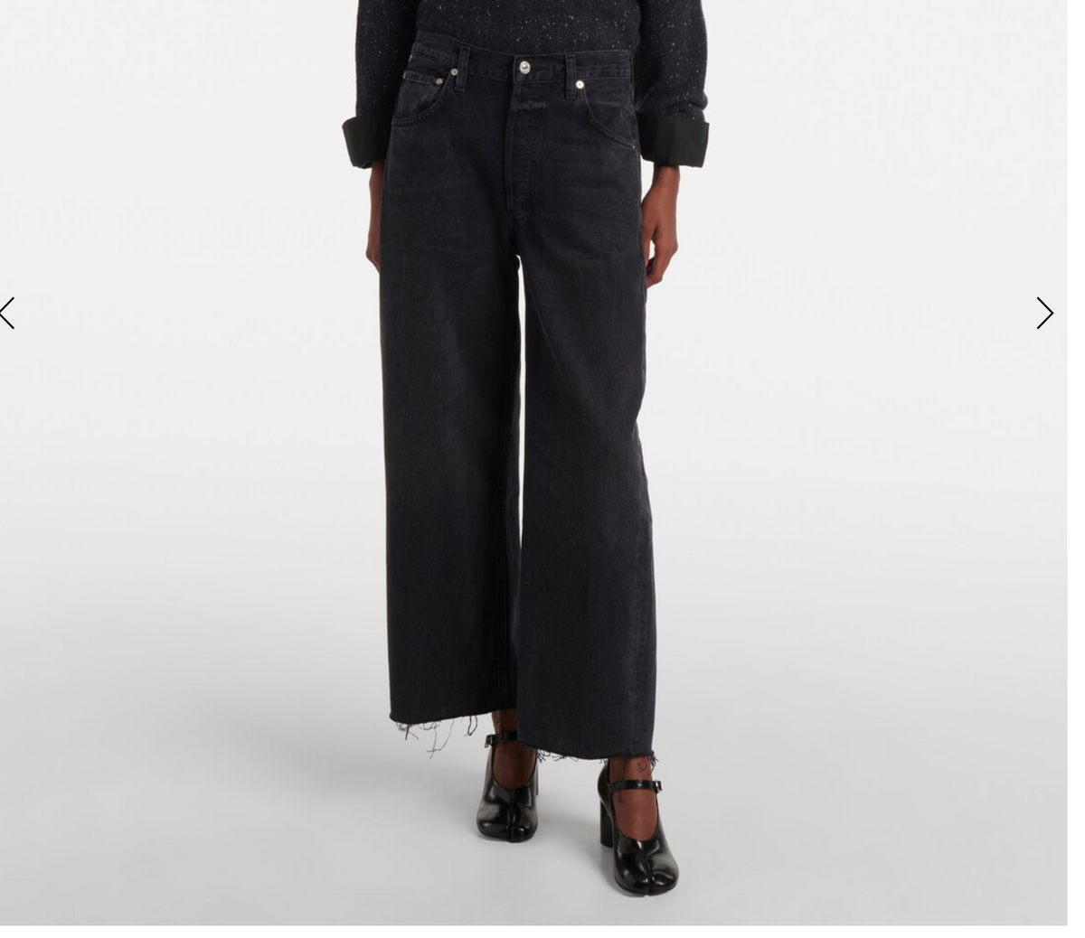 Citizens of Humanity Ayla Crop Raw Hem  Black 26