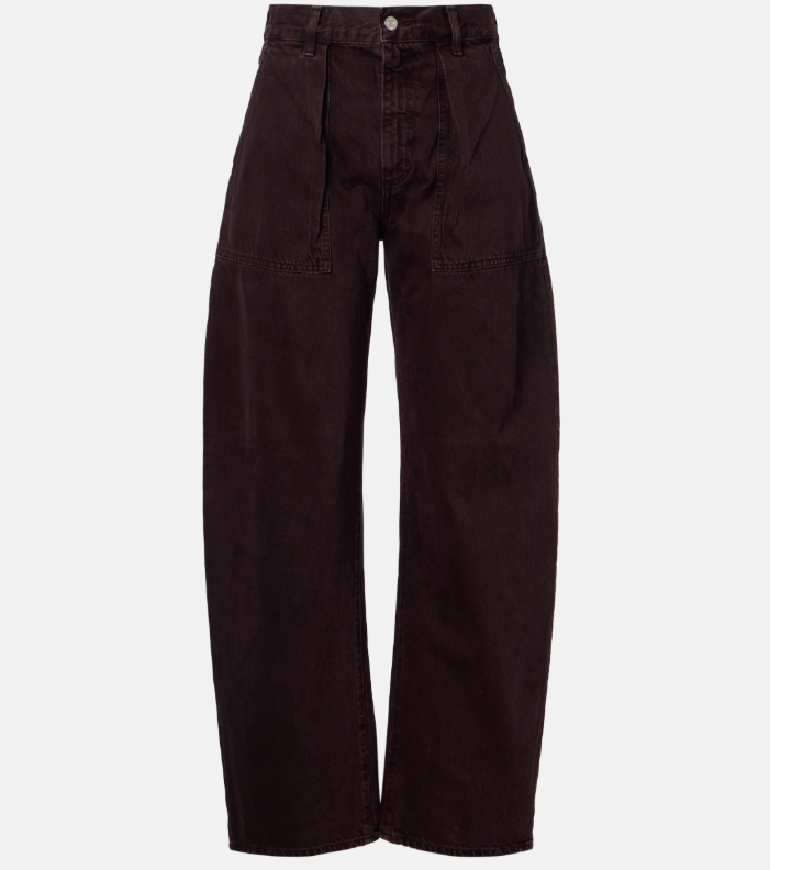 AGOLDE Sefton Barrel Jean in Burgundy – Size 24 – New