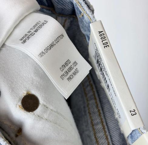 Agolde Pinch Waist Jeans Size 23 Blue NWT
