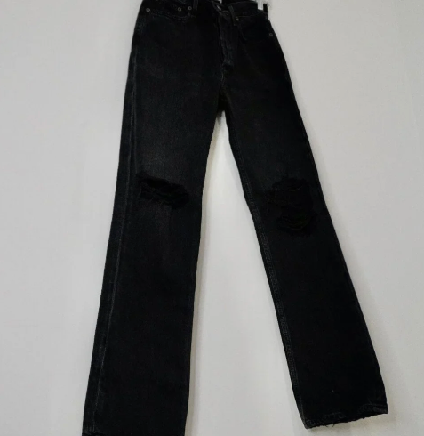Agolde Lana distressed Size 25 Relaxed Fit black