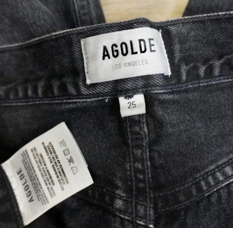 Agolde Lana distressed Size 25 Relaxed Fit black