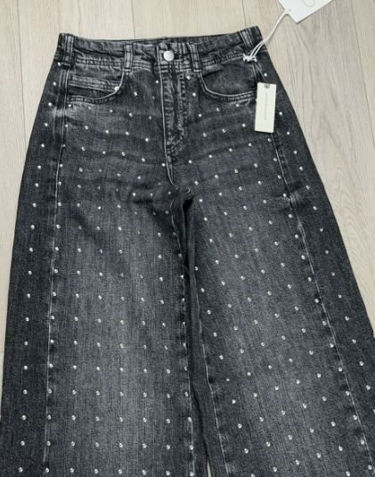 The Adi Mid-Rise Studded Flare jeans Pilcro size 23 TALL - BNWT
