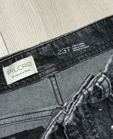 The Adi Mid-Rise Studded Flare jeans Pilcro size 23 TALL - BNWT
