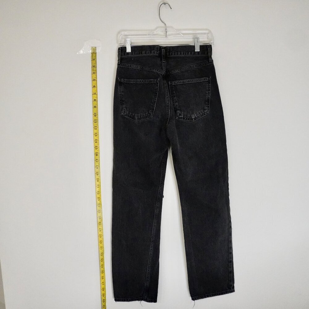 AGOLDE 90’s High Rise Loose distressed Size 25 Relaxed Fit black - TheRWDenimAGOLDE 90's High Rise Loose Distressed Relaxed Fit Black Wide-Leg – TheRWDenim