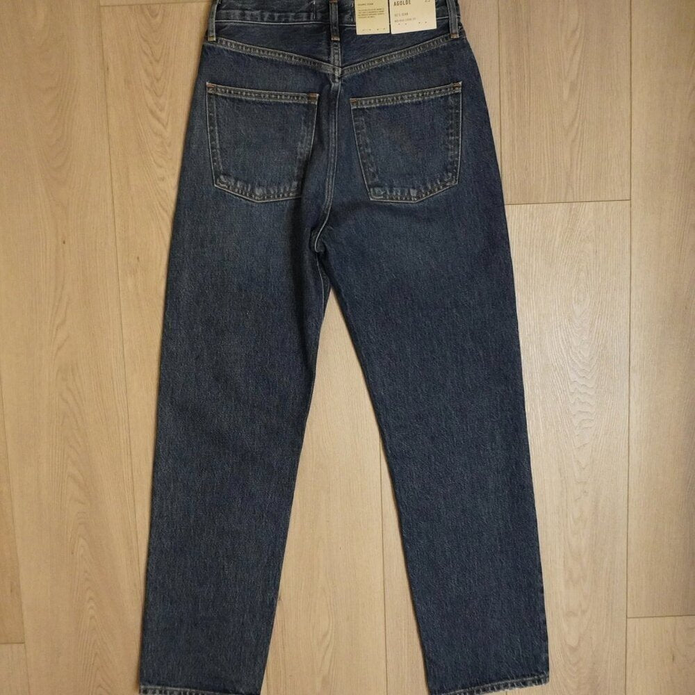 AGOLDE 90’s Jeans Size 23 Dark Blue BNWT - TheRWDenimAGOLDE 90's Dark Blue Tapered-Leg Navy – TheRWDenim