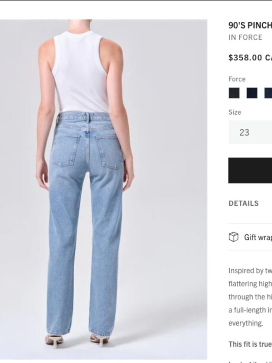 AGOLDE 90’s Jeans Size 23 Dark Blue NWT - TheRWDenimAGOLDE 90's Dark Blue Straight-Leg – TheRWDenim