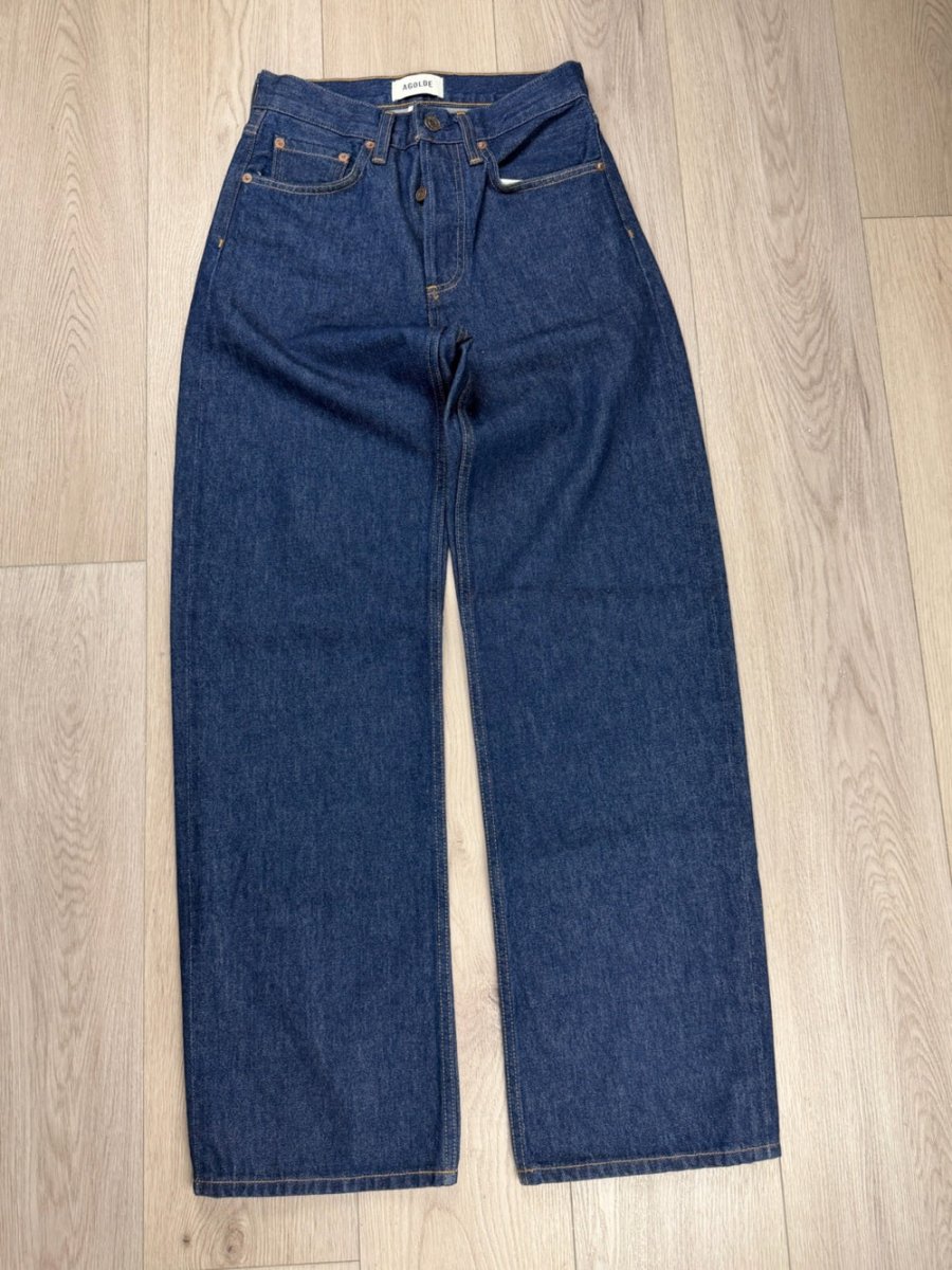 Agolde Arc High-Rise Jeans - TheRWDenimAGOLDE Arc High-Rise Straight-Leg Navy – TheRWDenim