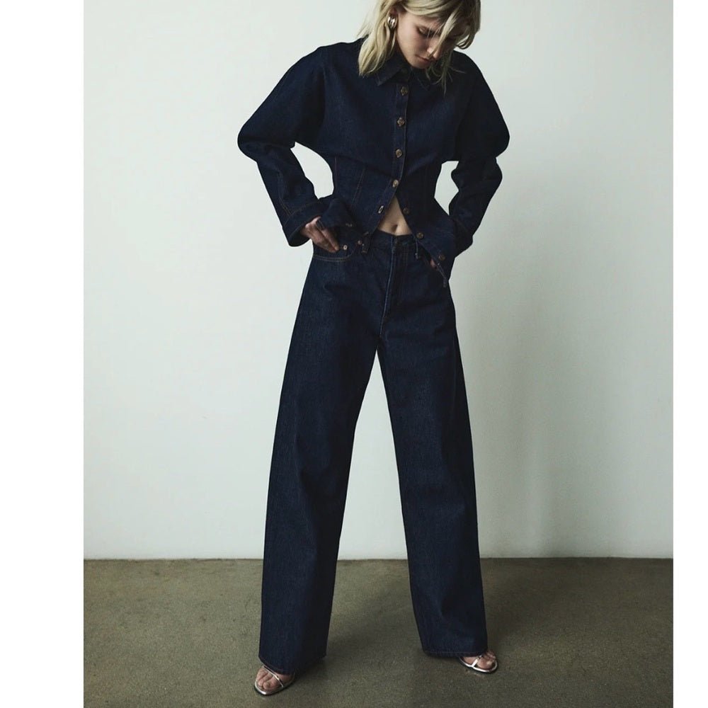 Agolde Arc High-Rise Jeans - TheRWDenimAGOLDE Arc High-Rise Straight-Leg Navy – TheRWDenim