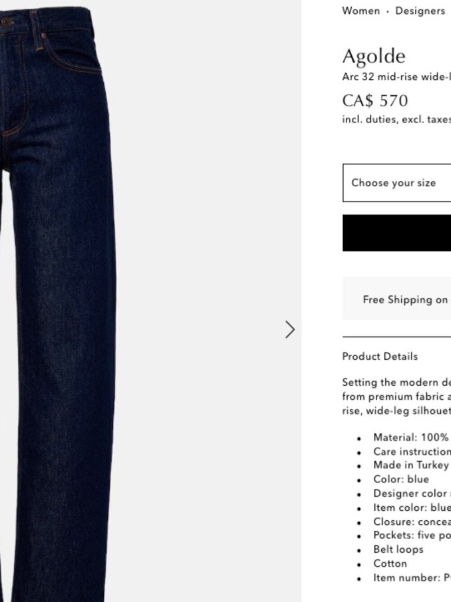 Agolde "Arc" wide leg - TheRWDenimAGOLDE Arc Wide Leg Navy – TheRWDenim