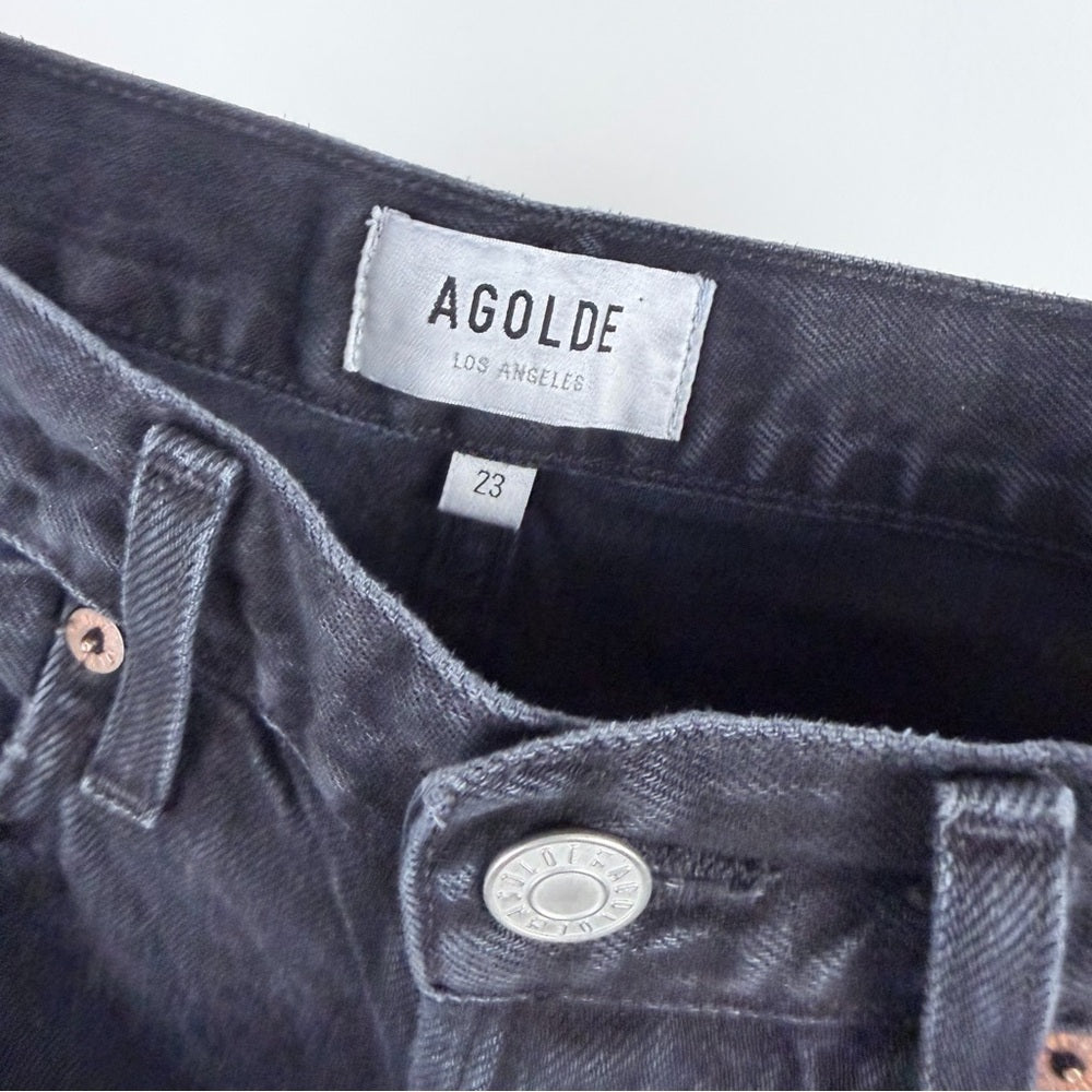 Agolde Black Patchwork Relaxed Wide-Leg - TheRWDenimAGOLDE Black Patchwork Relaxed Wide-Leg – TheRWDenim
