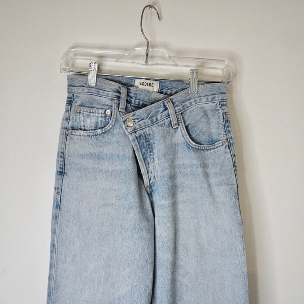 AGOLDE Criss Cross Jeans Size 22 Light Blue - TheRWDenimAGOLDE Criss Cross Light Blue – TheRWDenim