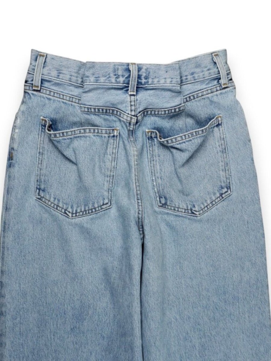 AGOLDE Dax Upside pleated waist 25 - TheRWDenimAGOLDE Dax Upside Pleated Waist Straight-Leg Blue Wash – TheRWDenim
