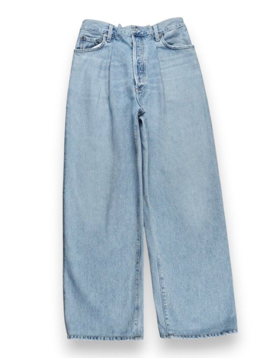 AGOLDE Dax Upside pleated waist 25 - TheRWDenimAGOLDE Dax Upside Pleated Waist Straight-Leg Blue Wash – TheRWDenim