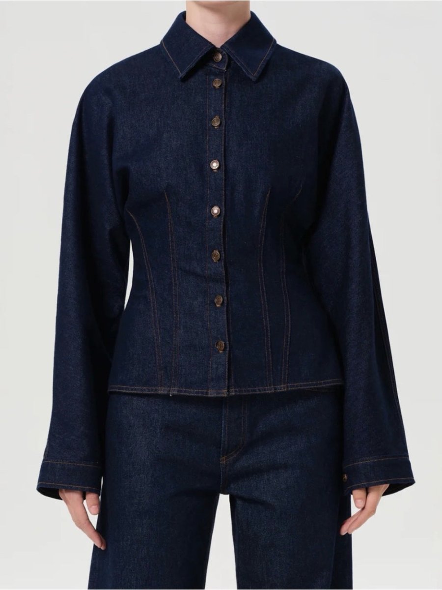 AGOLDE Devon Shirt – Preloved Size Small - TheRWDenimAGOLDE Devon Shirt Small Navy – TheRWDenim
