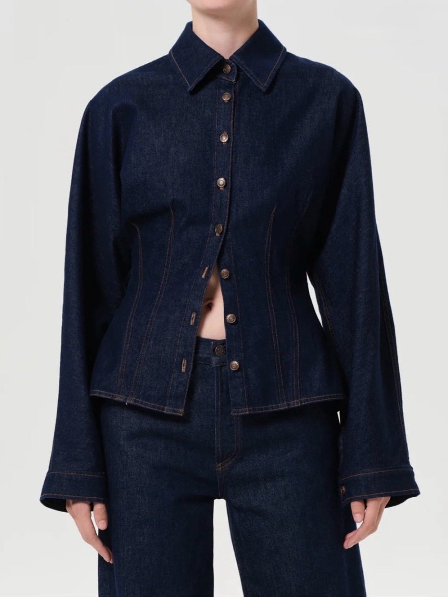 AGOLDE Devon Shirt – Preloved Size Small - TheRWDenimAGOLDE Devon Shirt Small Navy – TheRWDenim
