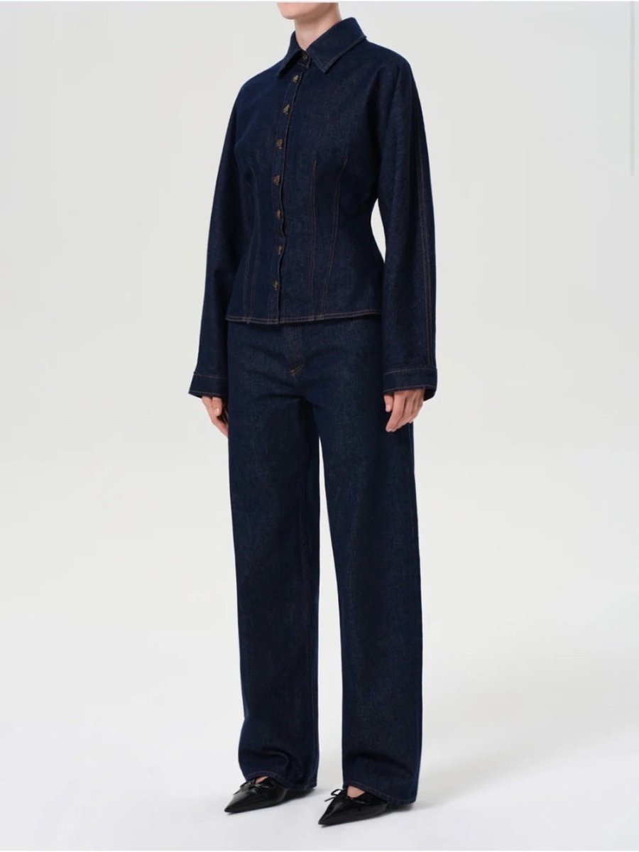AGOLDE Devon Shirt – Preloved Size Small - TheRWDenimAGOLDE Devon Shirt Small Navy – TheRWDenim