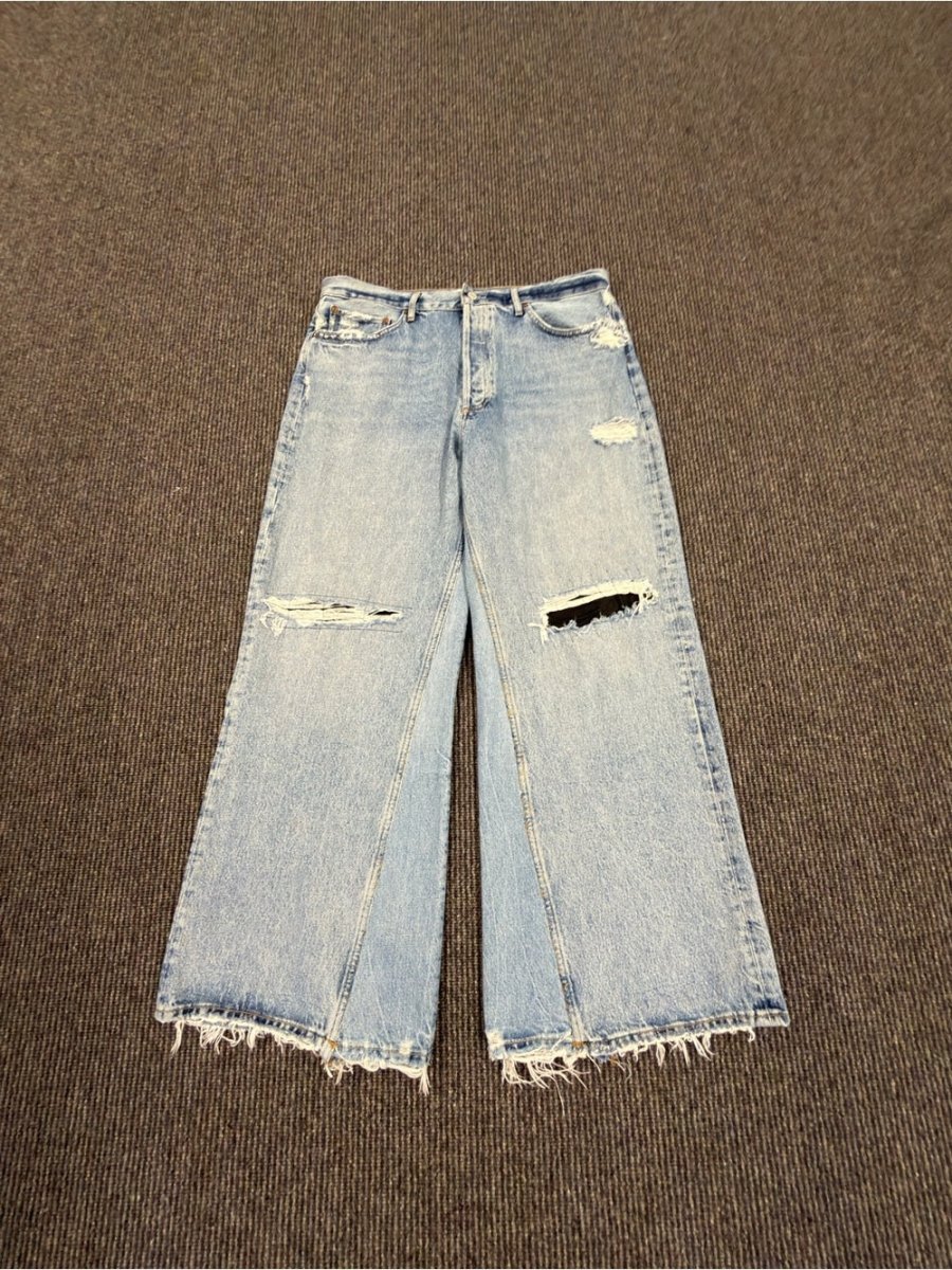 Agolde High Rise Wide Leg jeans size 32 - TheRWDenimAGOLDE High Rise Wide Leg Blue Wash – TheRWDenim