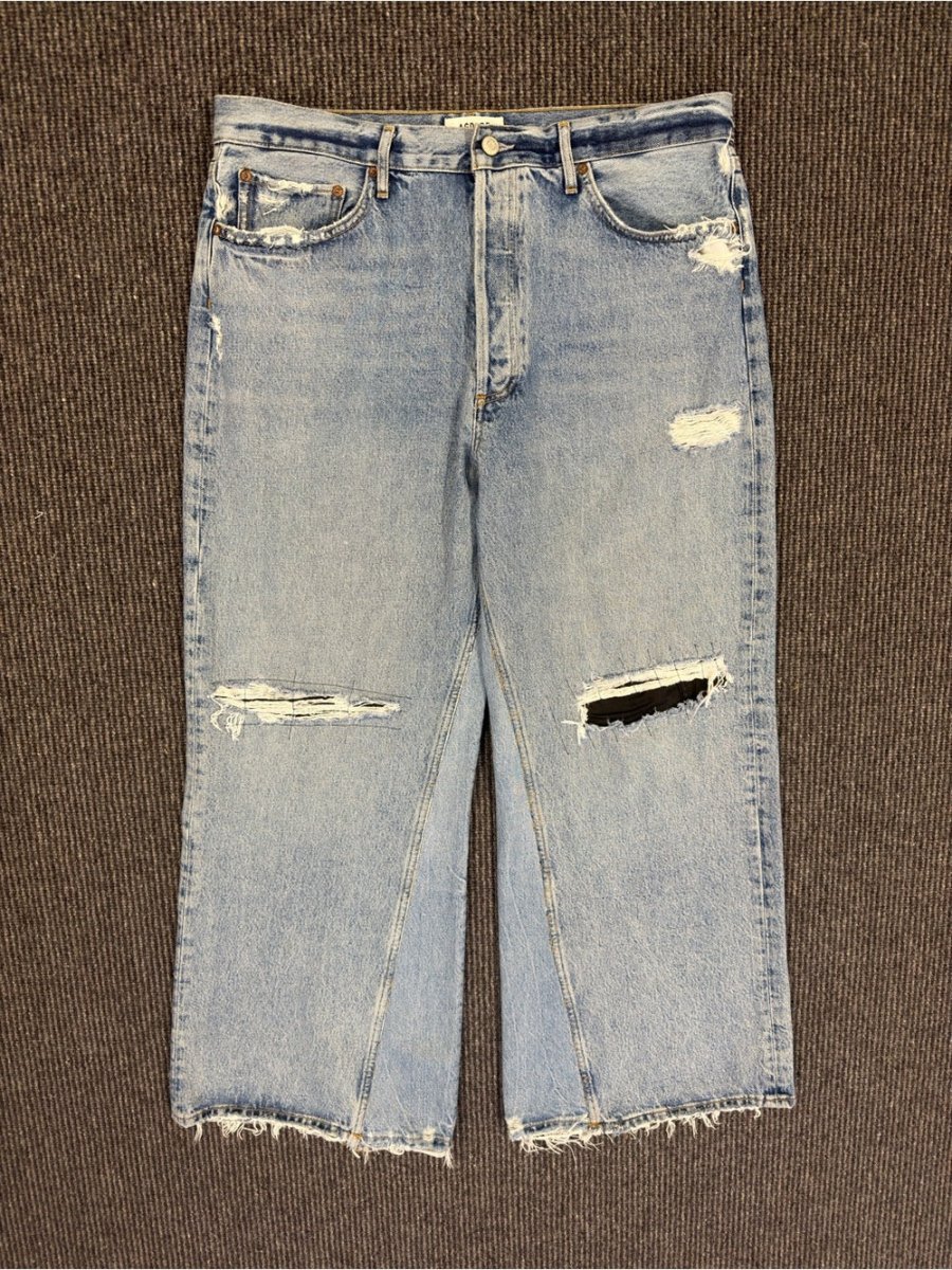Agolde High Rise Wide Leg jeans size 32 - TheRWDenimAGOLDE High Rise Wide Leg Blue Wash – TheRWDenim