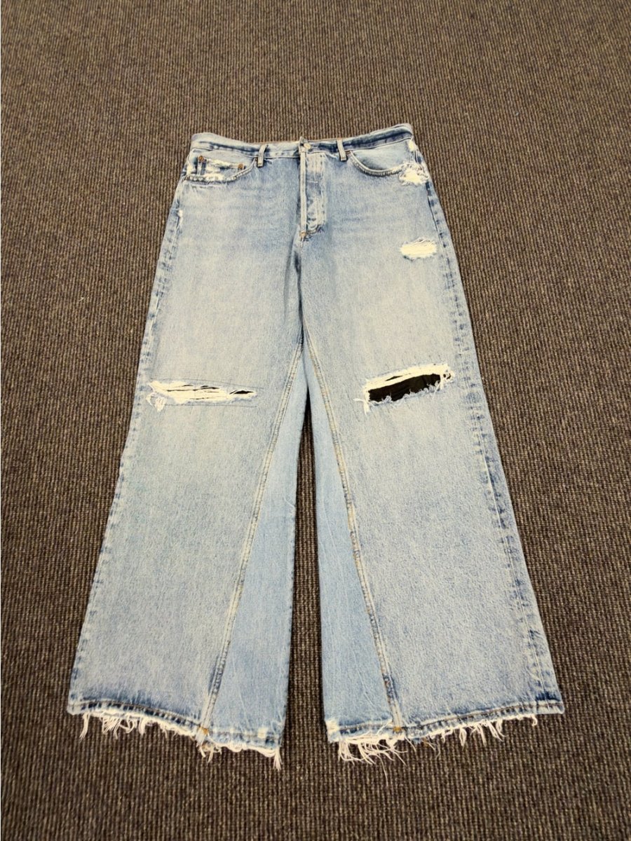 Agolde High Rise Wide Leg jeans size 32 - TheRWDenimAGOLDE High Rise Wide Leg Blue Wash – TheRWDenim