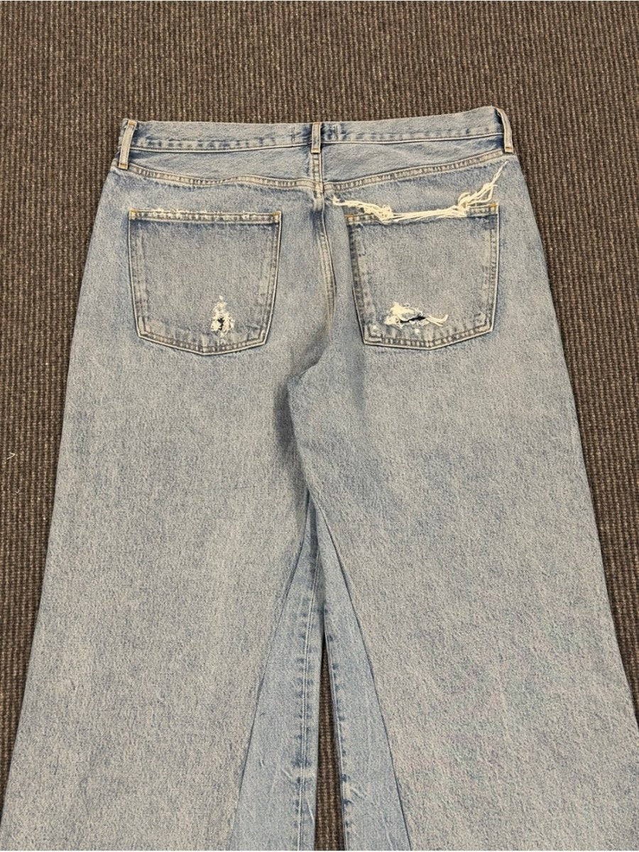 Agolde High Rise Wide Leg jeans size 32 - TheRWDenimAGOLDE High Rise Wide Leg Blue Wash – TheRWDenim