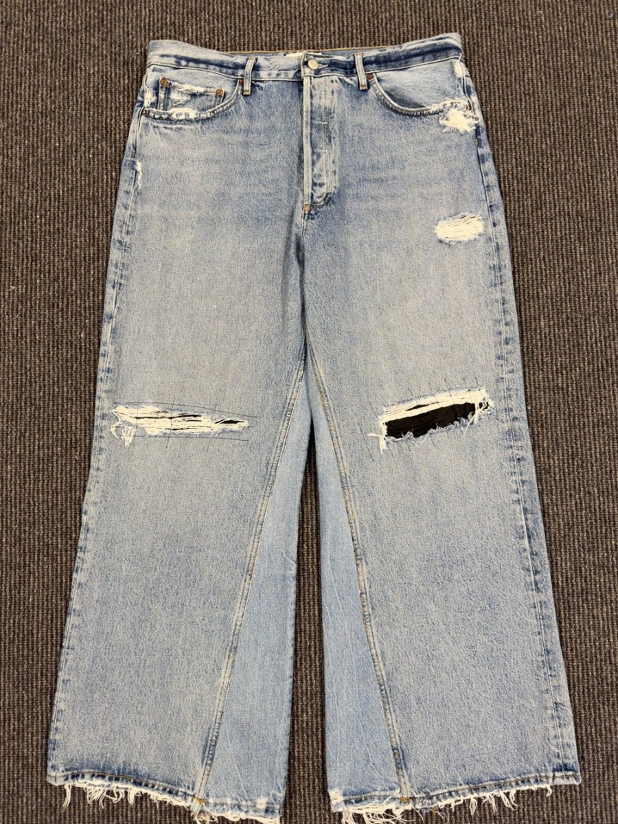 Agolde High Rise Wide Leg jeans size 32 - TheRWDenimAGOLDE High Rise Wide Leg Blue Wash – TheRWDenim