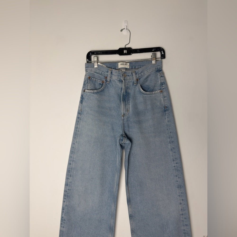 Agolde Low Curve in fairway 23 - TheRWDenimAGOLDE Low Curve in Fairway Wide-Leg Blue Wash – TheRWDenim
