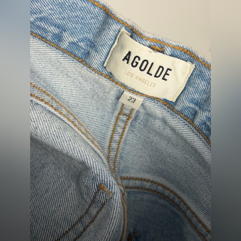 Agolde Low Curve in fairway 23 - TheRWDenimAGOLDE Low Curve in Fairway Wide-Leg Blue Wash – TheRWDenim