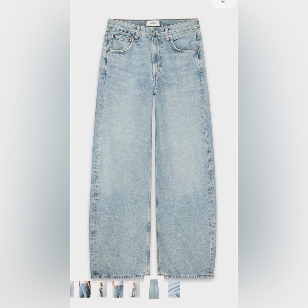 Agolde Low Curve in fairway 23 - TheRWDenimAGOLDE Low Curve in Fairway Wide-Leg Blue Wash – TheRWDenim