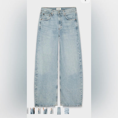 Agolde Low Curve in fairway 23 - TheRWDenimAGOLDE Low Curve in Fairway Wide-Leg Blue Wash – TheRWDenim