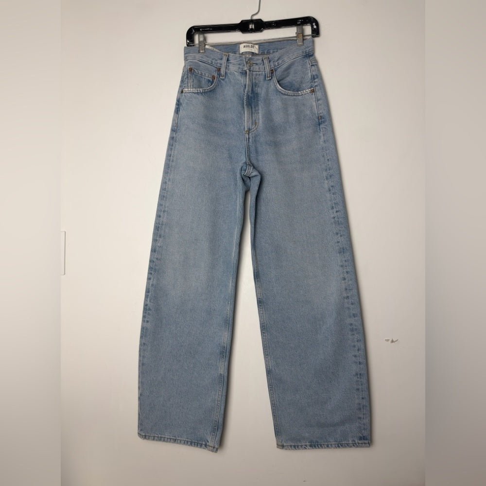 Agolde Low Curve in fairway 23 - TheRWDenimAGOLDE Low Curve in Fairway Wide-Leg Blue Wash – TheRWDenim
