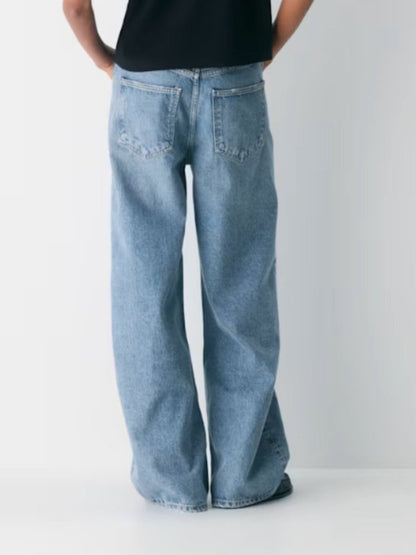 Agolde Low Curve in fairway 23 - TheRWDenimAGOLDE Low Curve in Fairway Wide-Leg Blue Wash – TheRWDenim