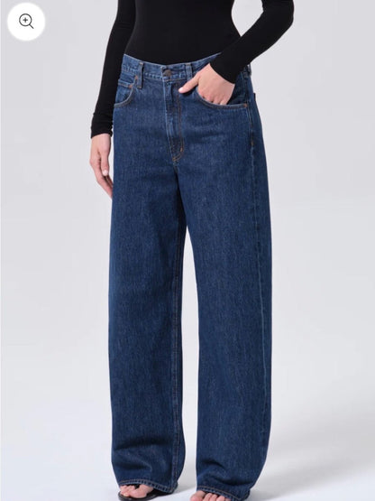 AGOLDE Low Curve Jeans in Pendulum – Preloved Size 29 - TheRWDenimAGOLDE Low Curve in Pendulum Wide-Leg Navy – TheRWDenim