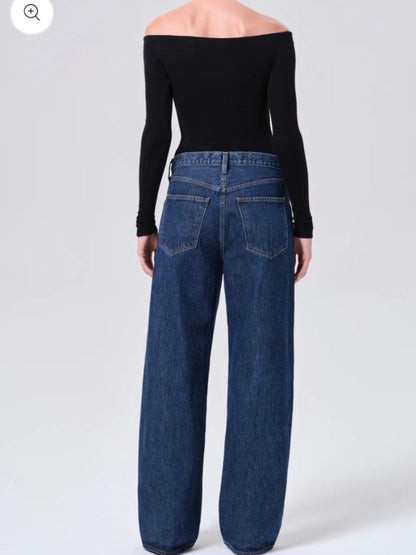 AGOLDE Low Curve Jeans in Pendulum – Preloved Size 29 - TheRWDenimAGOLDE Low Curve in Pendulum Wide-Leg Navy – TheRWDenim