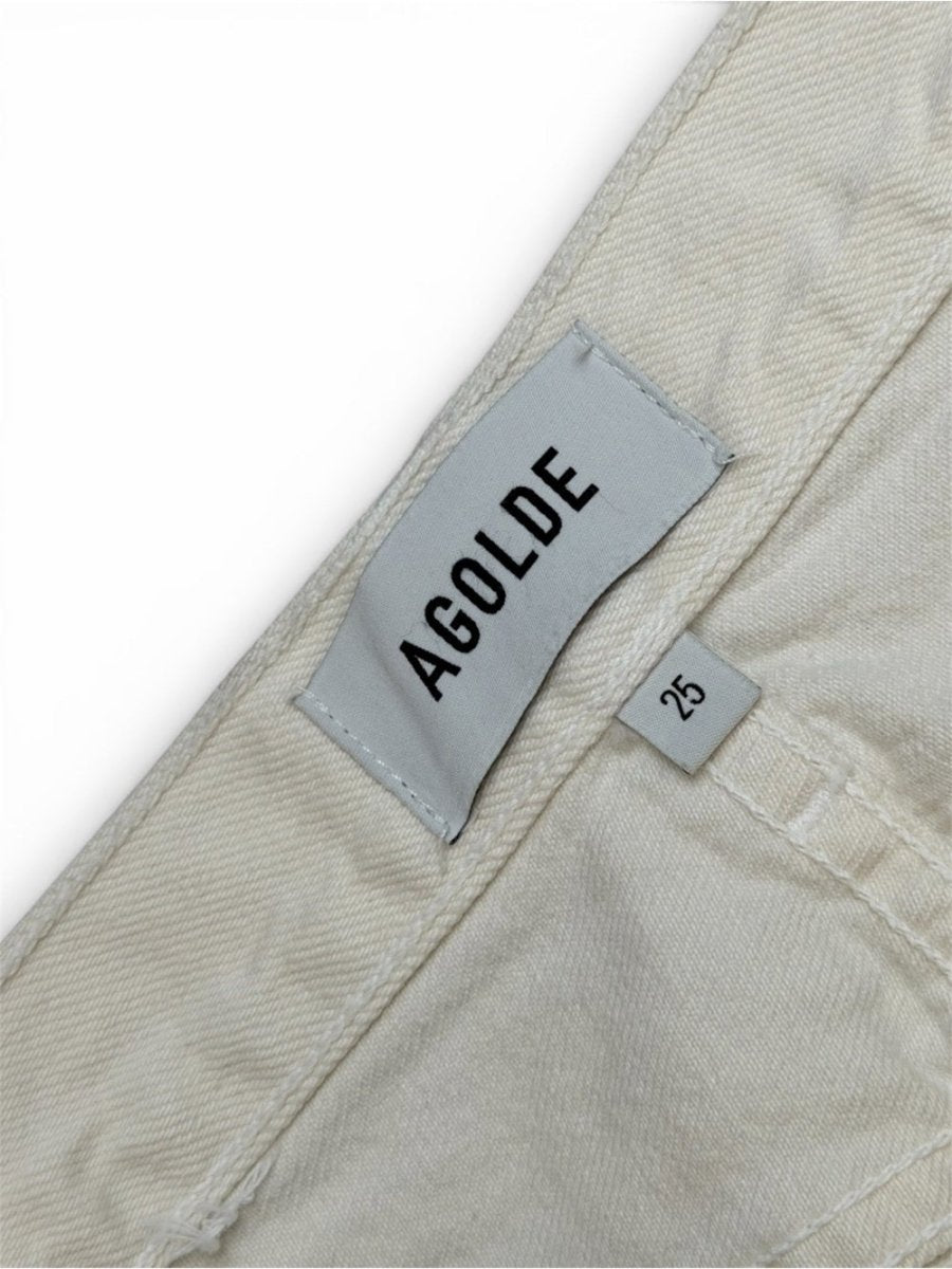 AGOLDE “low slung 30.5” in brown rice - TheRWDenimAGOLDE Low Slung 30.5 .5 in Brown Rice Wide-Leg Beige – TheRWDenim