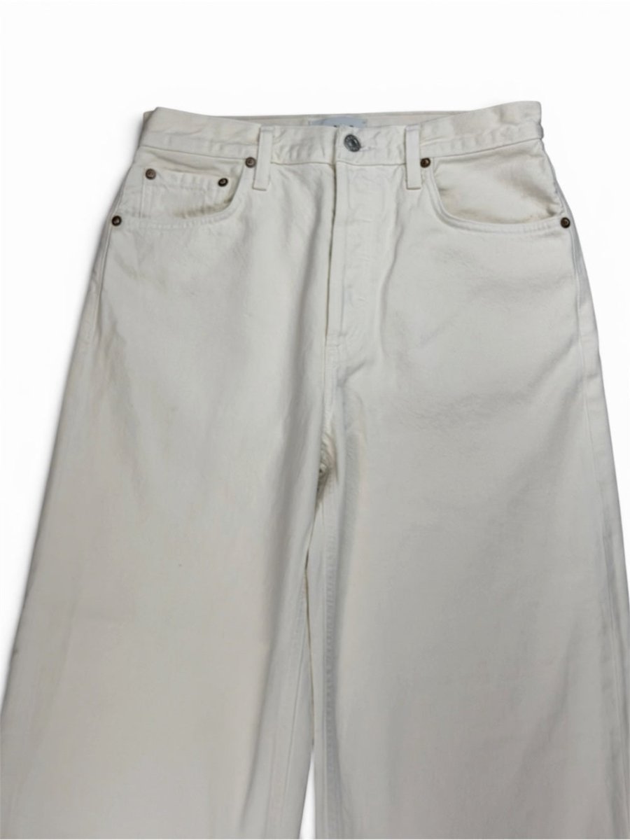 AGOLDE “low slung 30.5” in brown rice - TheRWDenimAGOLDE Low Slung 30.5 .5 in Brown Rice Wide-Leg Beige – TheRWDenim